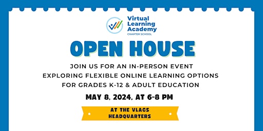 Immagine principale di Open House Event Exploring Online Learning at VLACS  K-12 & Adult Education 