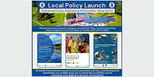 Primaire afbeelding van Roscommon County Council Multi-Policy Launch