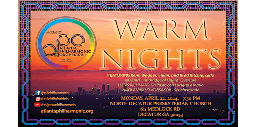 Atlanta Philharmonic Orchestra presents our Spring Concert "Warm Nights" primary image