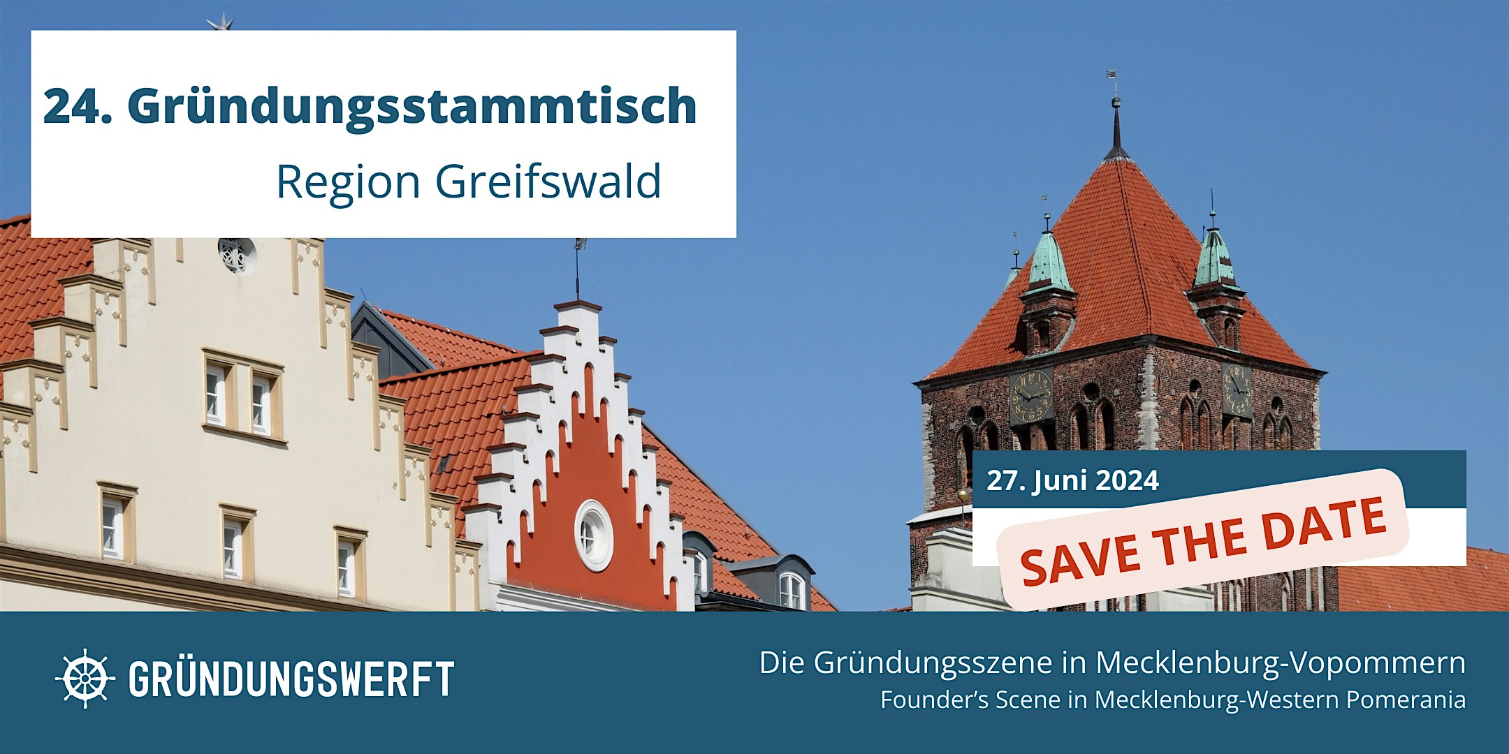 Veranstaltungsbild für die Veranstaltung 24. Gründungsstammtisch Greifswald SAVE THE DATE