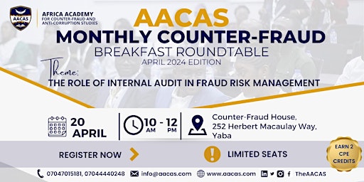 Hauptbild für AACAS COUNTER-FRAUD BREAKFAST ROUNDTABLE - APRIL 2024 EDITION