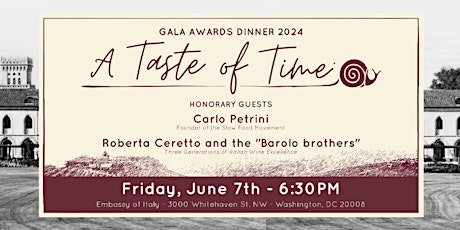 ICS 2024 Gala Awards Dinner "A Taste of Time"