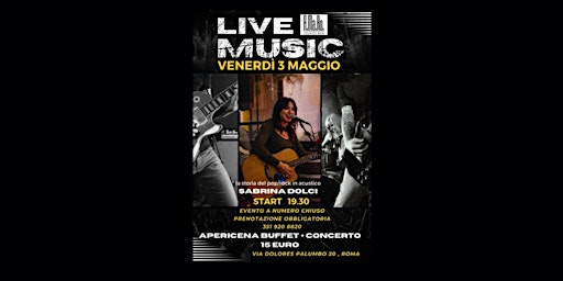 Imagem principal do evento Live Music Sabrina Dolci Apericena
