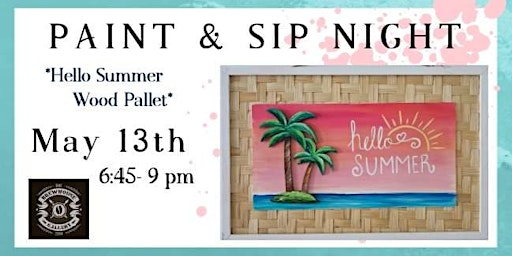 Imagem principal do evento Hello Summer Pallet Paint Night