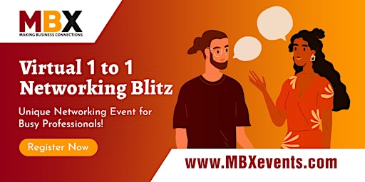 Primaire afbeelding van MBX Virtual 1 to 1 Networking Blitz (speed networking)