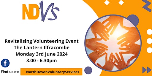 Imagem principal do evento Revitalising Volunteer Event (Ilfracombe) - VCS Organisations Booking Form