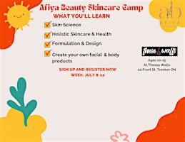 Primaire afbeelding van Kids Skincare Camp  Ages 10-15