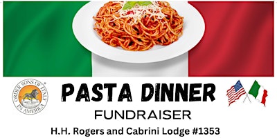 SONS OF ITALY -- PASTA DINNER FUNDRAISER primary image