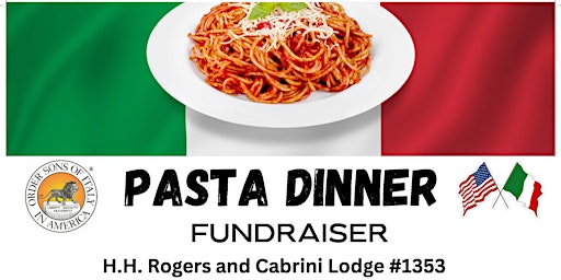 Image principale de SONS OF ITALY -- PASTA DINNER FUNDRAISER