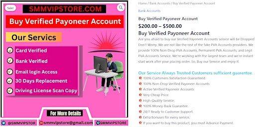 Image principale de Buy Verified Payoneer Account: Quick and Secure Way to...