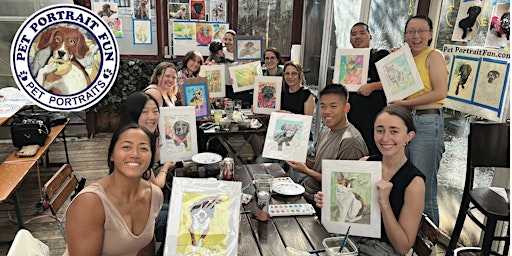 Imagem principal do evento Pups and Paint at the Brewery - Pet Portrait Fun in BROOKLYN