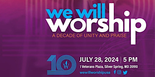 Imagem principal do evento We Will Worship USA