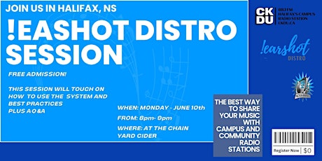 In person !earshot Distro Session in Halifax