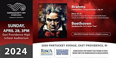 Spring Concert with Coro Amante & CCRI Choirs: Brahms and Beethoven primary image