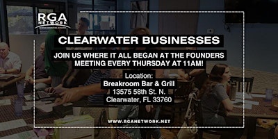Imagen principal de Clearwater Networking Lunch: Thursday's at 11AM Founders Meeting