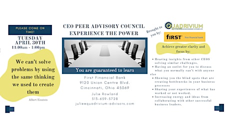 Peer Advisory Council Information Luncheon