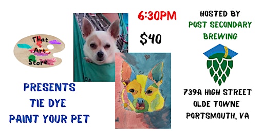 Immagine principale di Tie Dye Paint Your Pet  @ Post Secondary Brewing 