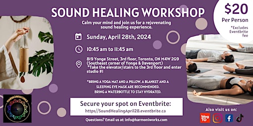 Image principale de Sound Healing Workshop for Groups