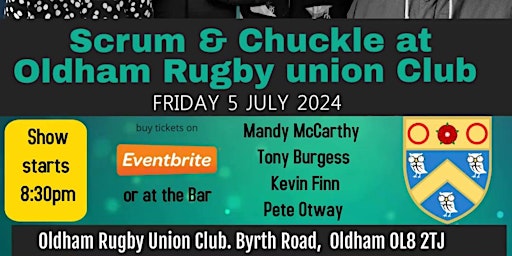 Imagem principal de Scrum and Chuckle, Comedy Night at Oldham Rugby Union FC