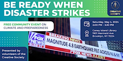 Imagem principal de Be Ready When Disaster Strikes - Free Event on Climate and Preparedness