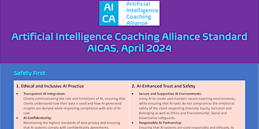 The Artificial Intelligence Coaching Alliance Standard, AICAS Americas Time primary image
