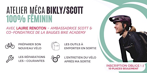 Primaire afbeelding van ATELIER MÉCA 100% féminin Bikly & Scott | Festival du Vélo d'Annecy
