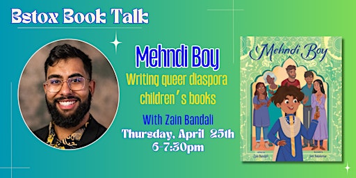 Imagen principal de Mehndi Boy: Writing Queer Diaspora Childrens Books with Zain Bandali