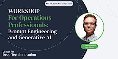 Hauptbild für For Operations Professionals: Prompt Engineering and Generative AI
