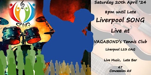 Imagem principal do evento Liverpool SONG Live at VAGABOND's Tennis Club