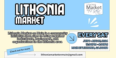 Imagem principal do evento Lithonia Market On Main - Outdoor Pop Up Shop (Vendors Needed)