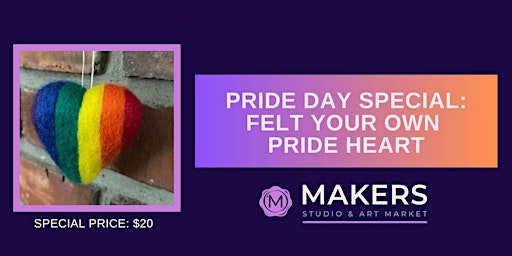 Special Pride Day Event - Felt your own Pride Heart primary image