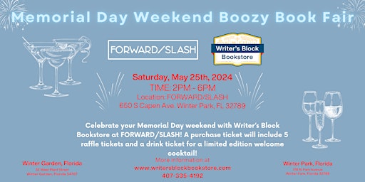 Imagem principal do evento Memorial Day Weekend Boozy Book Fair
