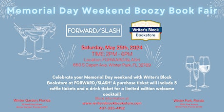 Memorial Day Weekend Boozy Book Fair