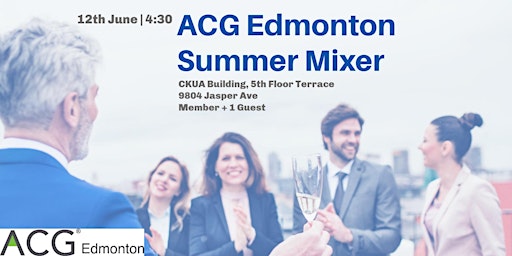 Imagen principal de Association for Corporate Growth Edmonton Summer Mixer