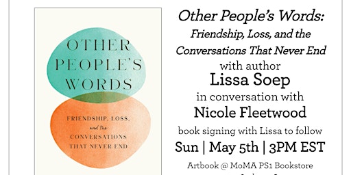 Primaire afbeelding van Book Launch: Lissa Soep. Other People’s Words
