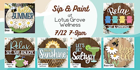 Lotus Grove Wellness Summer Sign Sip & Paint