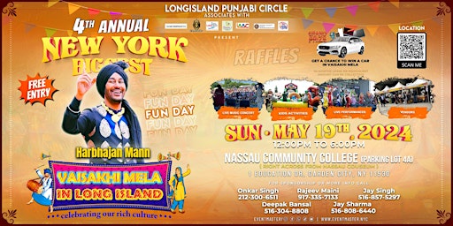 Primaire afbeelding van Indian Street Fair (Vaisakhi Mela) In Long Island *** Free Event***