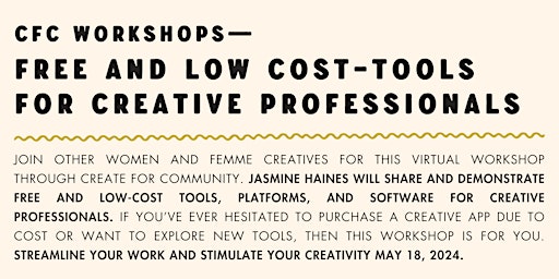 CFC Workshop: Free and Low-Cost Tools for Creative Professionals primary image