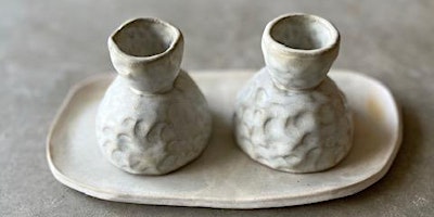 hand building pottery workshop - candle holder & a tray primary image
