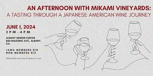 Imagem principal do evento JAWAUCB Mikami Vineyard Wine Tasting