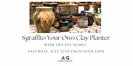 Imagem principal do evento Sgraffito Your Own Clay Planter  with Tiffany Nesbit
