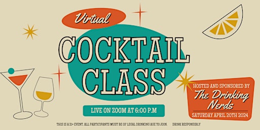 Primaire afbeelding van Virtual Cocktail Class Hosted by The Drinking Nerds