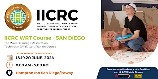 Immagine principale di San Diego - IICRC Water Damage Restoration Technician (WRT) Training Course 
