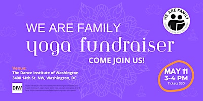 Hauptbild für Yoga for Good - A Benefit for We Are Family DC