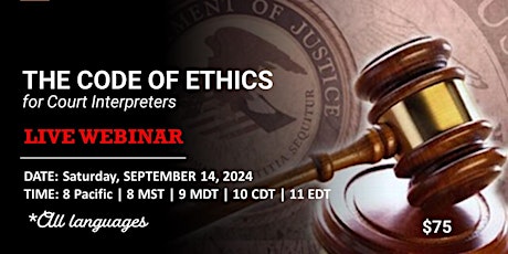 THE CODE OF ETHICS (*All languages) LIVE WEBINAR