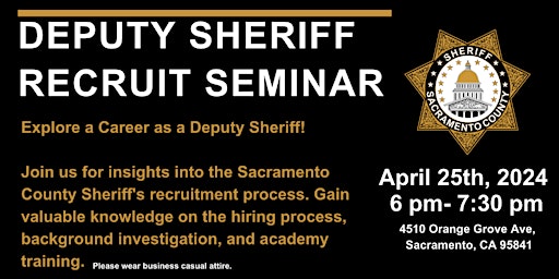 Hauptbild für Deputy Sheriff Recruit Seminar