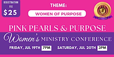 Immagine principale di Pink, Pearls & Purpose Women's Ministry Conference 