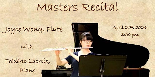 Récital / Recital: Joyce Wong, flûte / flute primary image