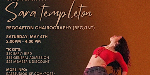 Primaire afbeelding van Spotlight: Reggaeton Chairography (Beg/Int) with Sara Templeton