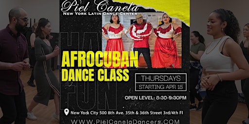 Primaire afbeelding van Afro Cuban Dance Class, Open Level
